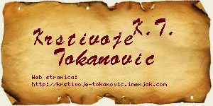 Krstivoje Tokanović vizit kartica